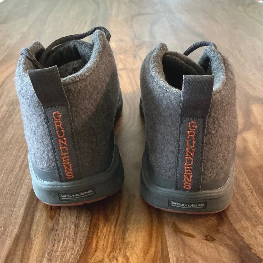 Grundens Wool Felt Deck Boots Gray Outdoor Fishing Chukka Shoes Mens 9